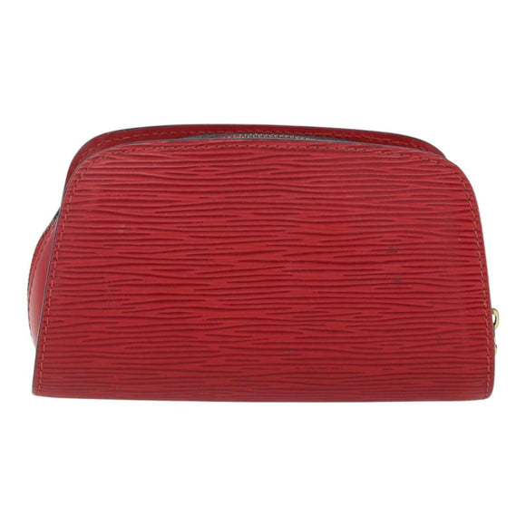 LOUIS VUITTON Epi Dauphine PM Pouch Castilian Red M48447 LV Auth 157922