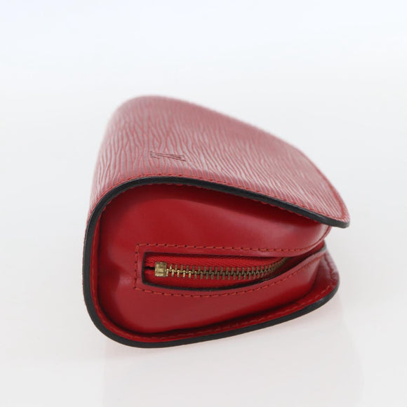LOUIS VUITTON Epi Dauphine PM Pouch Castilian Red M48447 LV Auth 157922