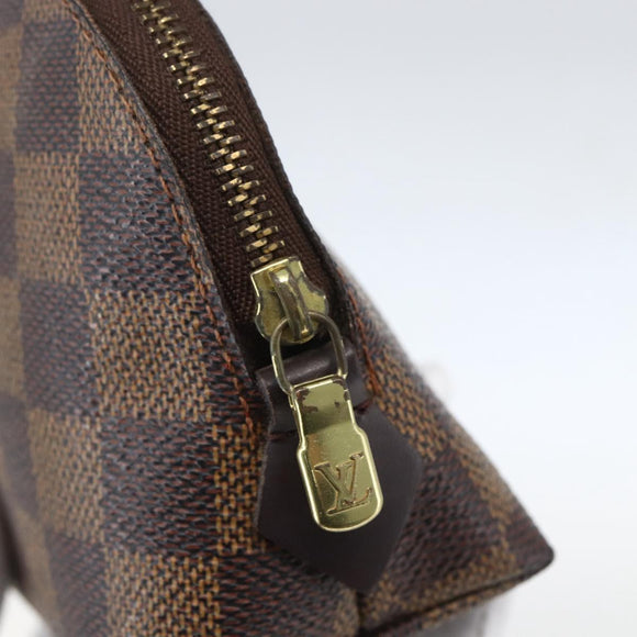 LOUIS VUITTON Damier Ebene Pochette Cosmetic PM Pouch N47516 LV Auth 157923
