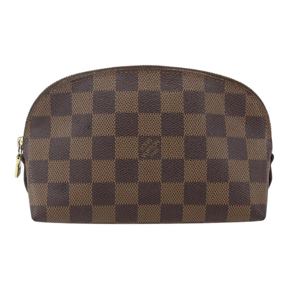LOUIS VUITTON Damier Ebene Pochette Cosmetic PM Pouch N47516 LV Auth 157923