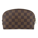 LOUIS VUITTON Damier Ebene Pochette Cosmetic PM Pouch N47516 LV Auth 157923-2