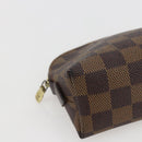 LOUIS VUITTON Damier Ebene Pochette Cosmetic PM Pouch N47516 LV Auth 157923-14