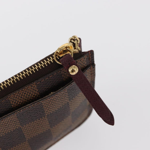 LOUIS VUITTON Damier Ebene Pochette Cles NM Coin Purse N63094 LV Auth 157924V