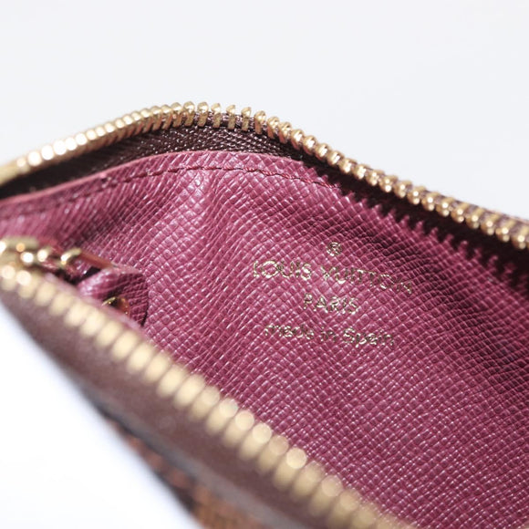 LOUIS VUITTON Damier Ebene Pochette Cles NM Coin Purse N63094 LV Auth 157924V