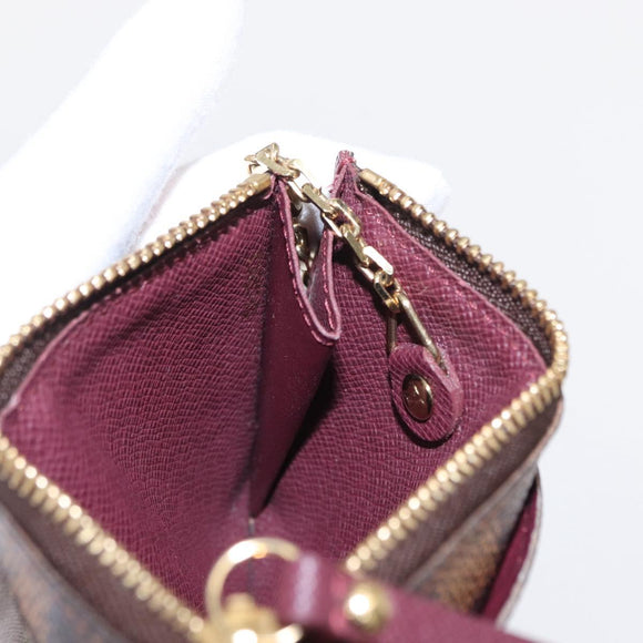 LOUIS VUITTON Damier Ebene Pochette Cles NM Coin Purse N63094 LV Auth 157924V