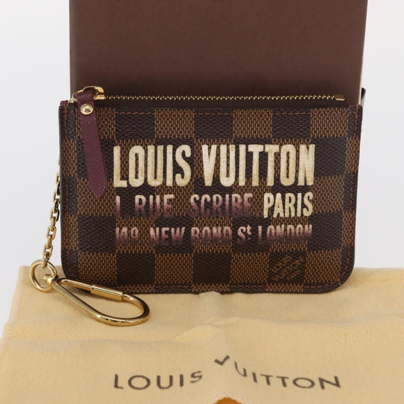 LOUIS VUITTON Damier Ebene Pochette Cles NM Coin Purse N63094 LV Auth 157924V