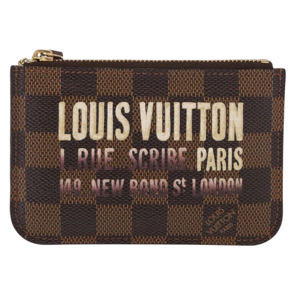 LOUIS VUITTON Damier Ebene Pochette Cles NM Coin Purse N63094 LV Auth 157924V