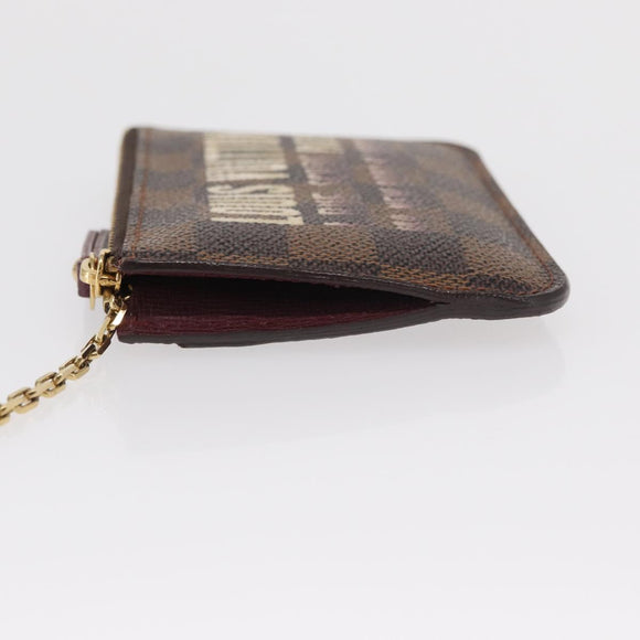 LOUIS VUITTON Damier Ebene Pochette Cles NM Coin Purse N63094 LV Auth 157924V