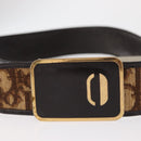 Christian Dior Trotter Canvas Belt 32.7"" Beige Auth 157925-5