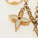 LOUIS VUITTON Bag Charm Chain Fleur de Monogram metal Gold M01413 Auth 157927M-4