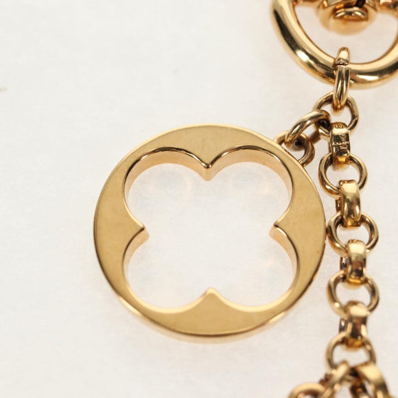 LOUIS VUITTON Bag Charm Chain Fleur de Monogram metal Gold M01413 Auth 157927M