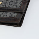 CELINE C Macadam Canvas Shoulder Bag Gray Gold Auth 157930-14