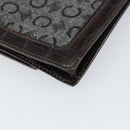 CELINE C Macadam Canvas Shoulder Bag Gray Gold Auth 157930-13