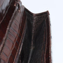 CELINE C Macadam Canvas Shoulder Bag Gray Gold Auth 157930-19