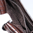 CELINE C Macadam Canvas Shoulder Bag Gray Gold Auth 157930-22