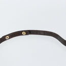 CELINE C Macadam Canvas Shoulder Bag Gray Gold Auth 157930-8