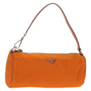PRADA Shoulder Bag Nylon Orange Silver Auth 157934V-1