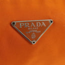 PRADA Shoulder Bag Nylon Orange Silver Auth 157934V-19