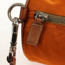 PRADA Shoulder Bag Nylon Orange Silver Auth 157934V-20