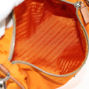 PRADA Shoulder Bag Nylon Orange Silver Auth 157934V-10