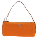 PRADA Shoulder Bag Nylon Orange Silver Auth 157934V-13