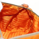 PRADA Shoulder Bag Nylon Orange Silver Auth 157934V-23