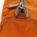 PRADA Shoulder Bag Nylon Orange Silver Auth 157934V-5