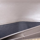FENDI Continental Wallet Leather Gray Gold Auth 157935-11