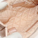 CHANEL Matelasse Pouch Lamb Skin Pink Gold CC Auth 157936M-15
