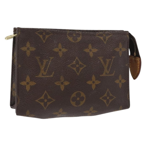 LOUIS VUITTON Monogram Poche Toilette 15 Pouch M47546 LV Auth 157939