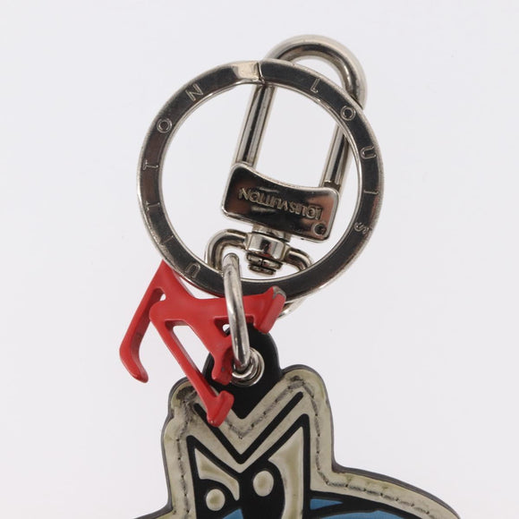 LOUIS VUITTON Monogram Comics Porte Cles Hammer Blue Silver MP3107 Auth 157940