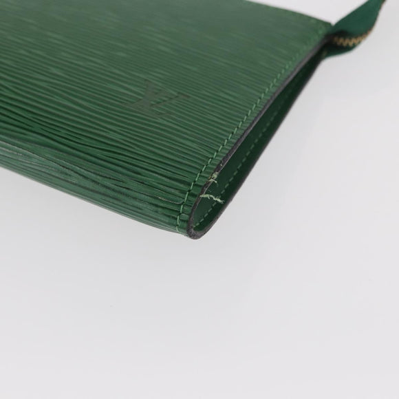 LOUIS VUITTON Epi Pochette Accessoires Accessory Pouch Green M52984 Auth 157941