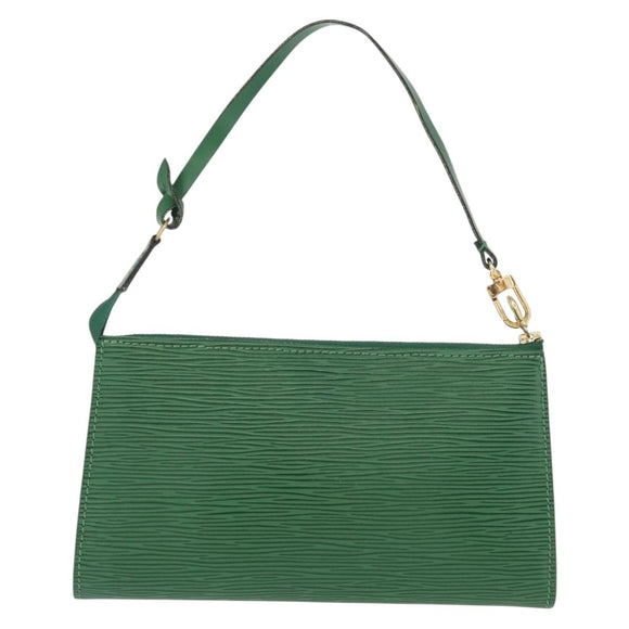 LOUIS VUITTON Epi Pochette Accessoires Accessory Pouch Green M52984 Auth 157941