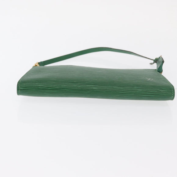LOUIS VUITTON Epi Pochette Accessoires Accessory Pouch Green M52984 Auth 157941