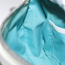 CELINE Accessory Pouch Canvas Green Silver Auth 157942-19