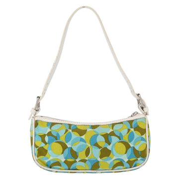 CELINE Accessory Pouch Canvas Green Silver Auth 157942 - 0