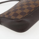 LOUIS VUITTON Damier Ebene Trousse Makeup Pouch N51982 LV Auth 157945-16