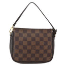 LOUIS VUITTON Damier Ebene Trousse Makeup Pouch N51982 LV Auth 157945-13