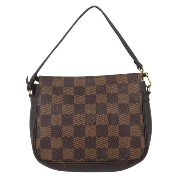 LOUIS VUITTON Damier Ebene Trousse Makeup Pouch N51982 LV Auth 157945