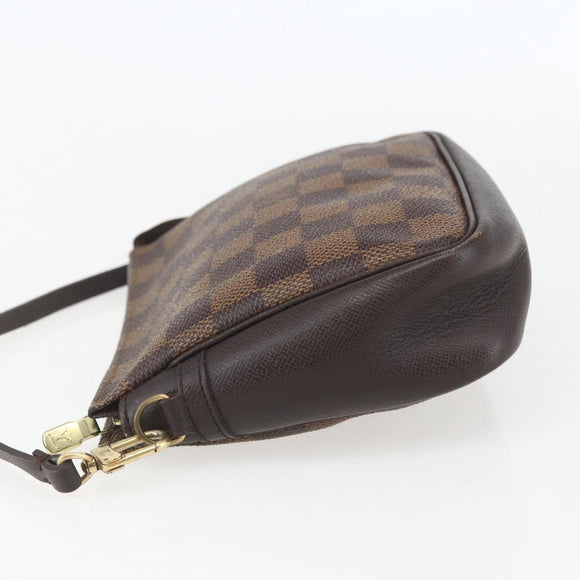 LOUIS VUITTON Damier Ebene Trousse Makeup Pouch N51982 LV Auth 157945