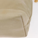 CHANEL Chain Shoulder Bag Leather Ivory Gold CC Auth 157949A-13