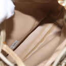 CHANEL Chain Shoulder Bag Leather Ivory Gold CC Auth 157949A-11