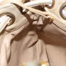 CHANEL Chain Shoulder Bag Leather Ivory Gold CC Auth 157949A-18