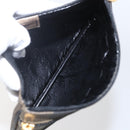 FENDI Pecan Canvas Pouch PVC Black Brown Auth 157951-9