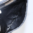 FENDI Pecan Canvas Pouch PVC Black Brown Auth 157951-10