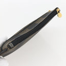 FENDI Pecan Canvas Pouch PVC Black Brown Auth 157951-5