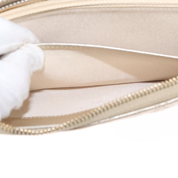 CHANEL Matelasse Long Wallet Lamb Skin Gold CC Auth 157953