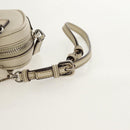 PRADA Pouch Safiano Ivory Silver Auth 157955V-19