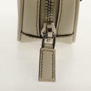 PRADA Pouch Safiano Ivory Silver Auth 157955V-22