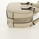 PRADA Pouch Safiano Ivory Silver Auth 157955V-4